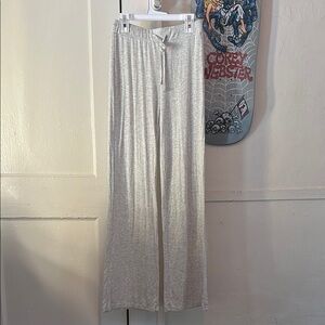 Gray Wide-Leg Lounge Pants